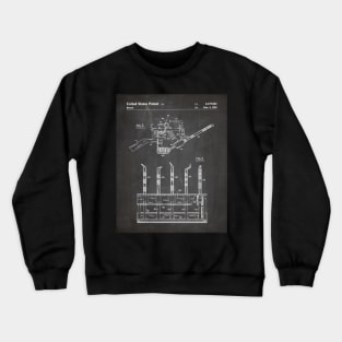 Dental Tools Patent - Dentist Hygienist Office Décor Art - Black Chalkboard Crewneck Sweatshirt